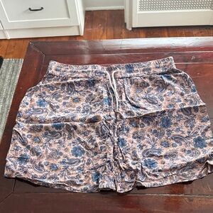 RAGA Men's Shorts with Blue and Pink Floral Design